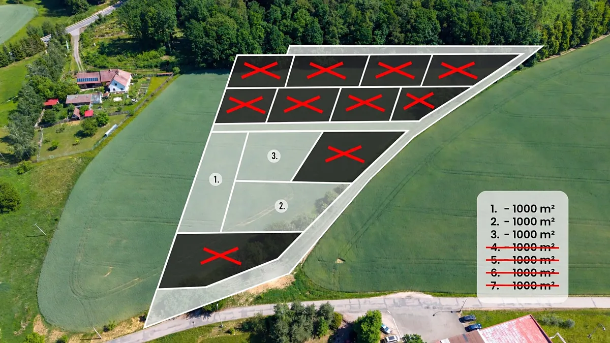 Prodej pole 1000 m²